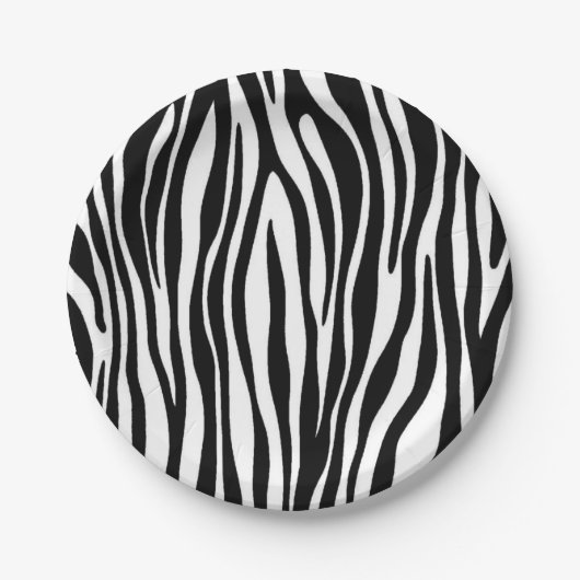 Zebra Print Papieren Bordje (Voorkant)