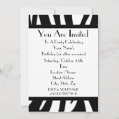 Zebra Print Party Invitation (Devant)