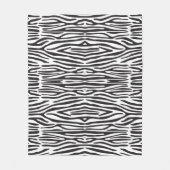 Zebra Print Patroon Zwart-wit Fleece Deken (Voorkant)