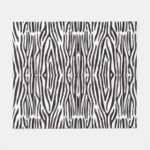 Zebra Print Patroon Zwart-wit Fleece Deken (Voorkant (Horizontaal))