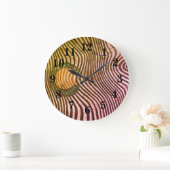 Zebra Print Pattern African Art Boho Decor Grote Klok (Huis)