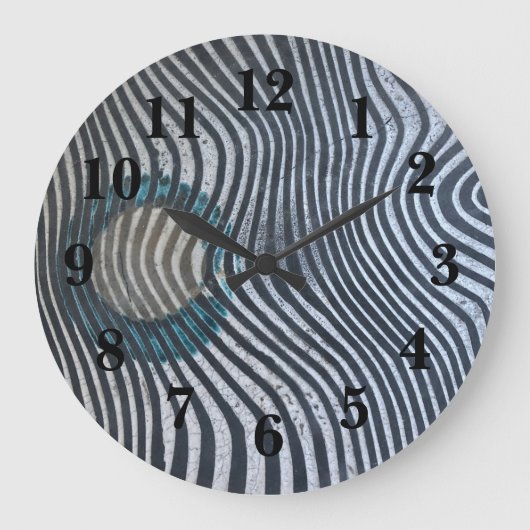 Zebra Print Pattern African Art Decor Grote Klok (Voorkant)