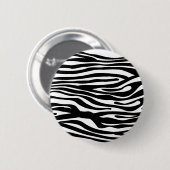 Zebra Print Pattern - Black and White Ronde Button 5,7 Cm (Voorkant /achterkant)
