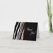 Zebra Print Pattern Hartelijk dank Bedankkaart (Voorkant)