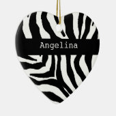 Zebra Print Personalized Name Ornament (Rechts)