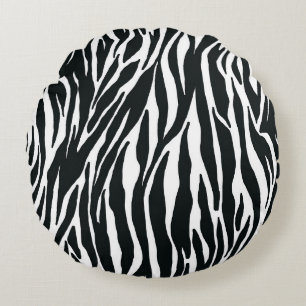 Zebra Print Pillow Rond Kussen