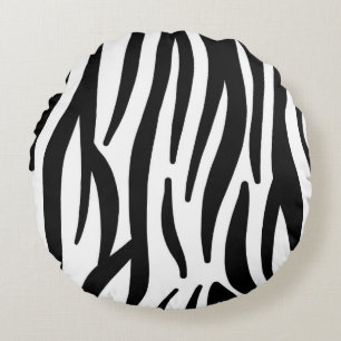 zebra print pillow rond kussen