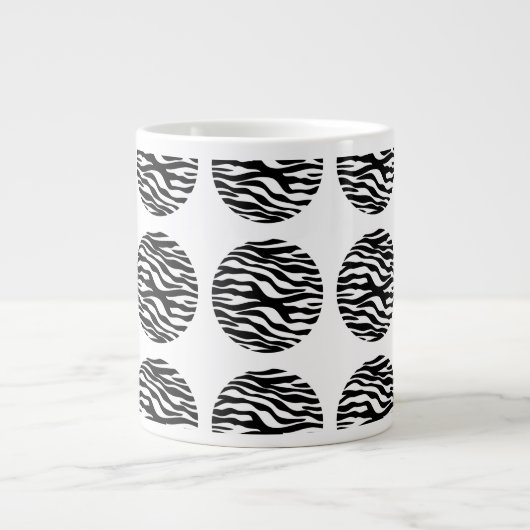 Zebra Print Pois Jumbo Mug (Devant)