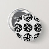 Zebra Print Polka Dots Button (Voorkant /achterkant)