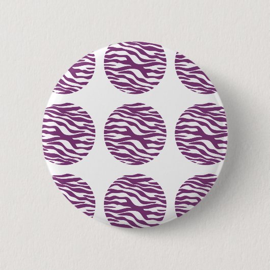 Zebra Print Polka Dots Button (Voorkant)