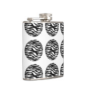Zebra Print Polka Dots Flask Heupfles (Rechts)