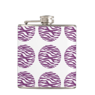 Zebra Print Polka Dots Flask Heupfles