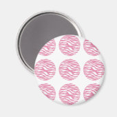 Zebra Print Polka Dots Magnet Magneet (Voorkant / Achterkant)