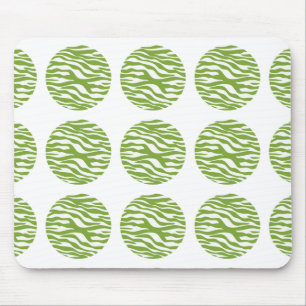 Zebra Print Polka Dots Mousepad Muismat