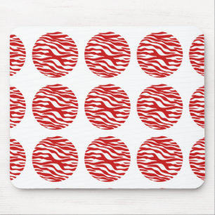 Zebra Print Polka Dots Mousepad Muismat