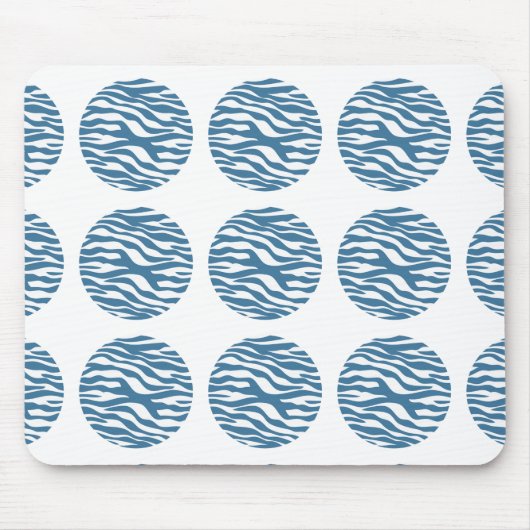 Zebra Print Polka Dots Mousepad Muismat (Voorkant)