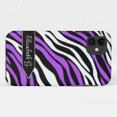 Zebra Print Purple Mix iPhone 5 Coque (Dos (Horizontal))