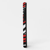 Zebra Print Red Mix iPhone 5 Coque (Dos/Gauche)