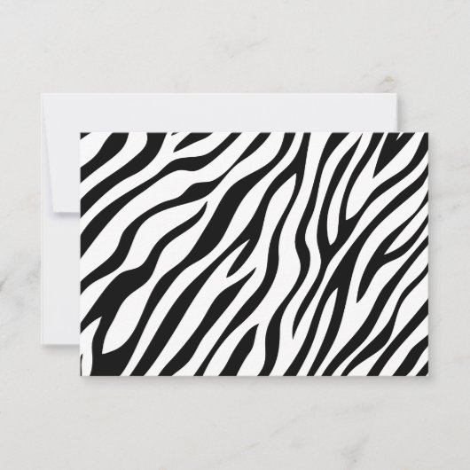 Zebra Print Reply Cards RSVP Kaartje (Voorkant)