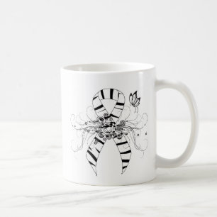 Zebra Print Ribbon met Butterfly Koffiemok