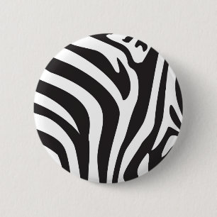 Zebra Print Ronde Button 5,7 Cm