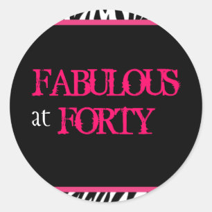 zebra print ronde sticker