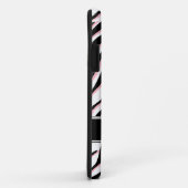 Zebra Print rose noir et blanc iPhone 5 Coque (Dos/Droite)