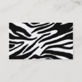Zebra Print / Roze Mode Visitekaartje (Achterkant)