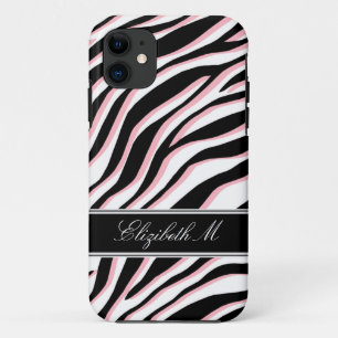 Zebra Print roze zwart & witte iPhone 5 Hoesje