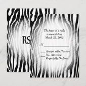 Zebra Print RSVP Kaartje (Voorkant / Achterkant)