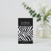 Zebra Print Salon Visitekaartjes (Staand voorkant)