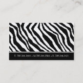 Zebra Print Salon Visitekaartjes (Achterkant)