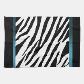 Zebra Print Serviette de cuisine - Bande bleue (Horizontal)