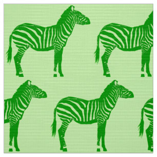 Zebra Print - Shades of Lime Green Stof