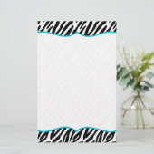 Zebra Print Stationery Briefpapier (Staand voorkant)