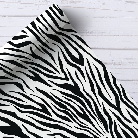 Zebra Print Stripes Black and White Animal Pattern Cadeaupapier