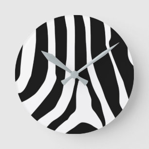 Zebra Print Stripes patroon Ronde Klok