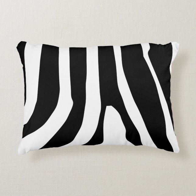 Zebra Print Stripes Pattern Accent Kussen (Voorkant)
