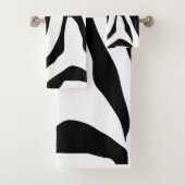 Zebra Print Stripes Pattern Bad Handdoek (Insitu)