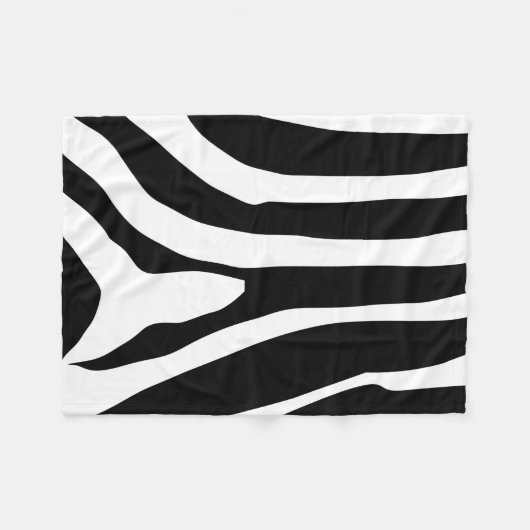 Zebra Print Stripes Pattern Fleece Deken (Voorkant (Horizontaal))