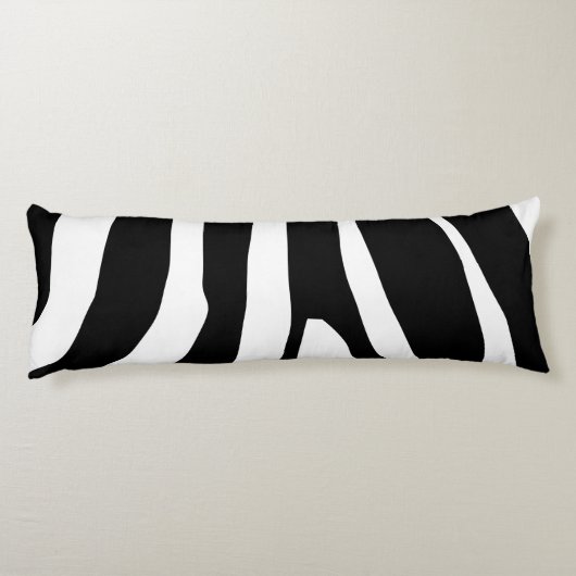 Zebra Print Stripes Pattern Lichaamskussen (Achterkant)
