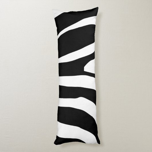 Zebra Print Stripes Pattern Lichaamskussen (Achterkant (Verticaal))