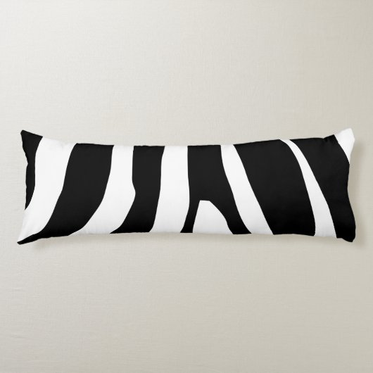 Zebra Print Stripes Pattern Lichaamskussen (Voorkant)