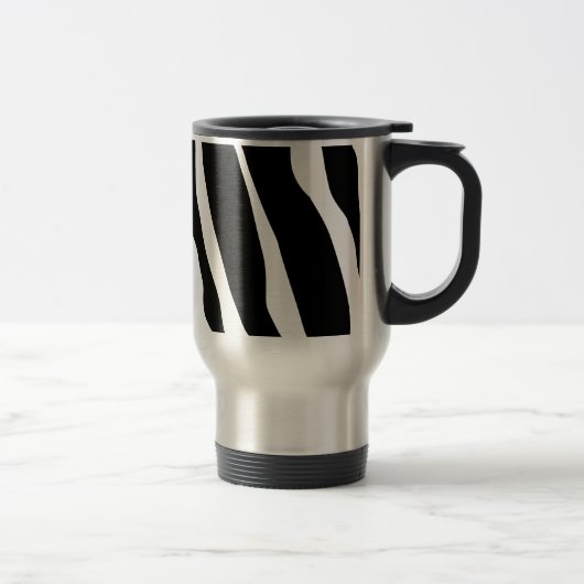 Zebra Print Stripes Pattern Reisbeker (Rechts)