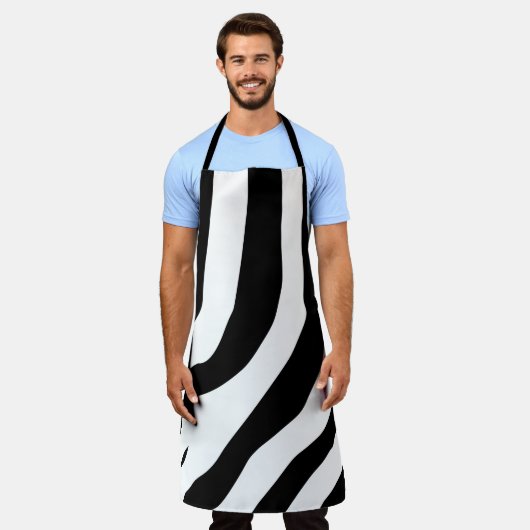 Zebra Print Stripes Pattern Schort (Gedragen)