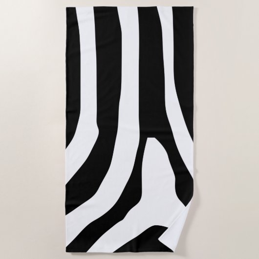 Zebra Print Stripes Pattern Strandlaken (Voorkant)