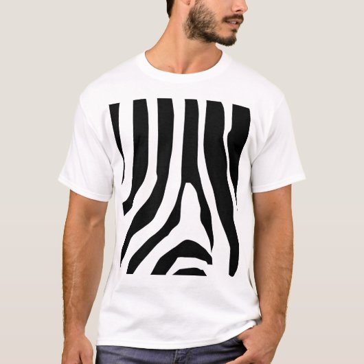 Zebra Print Stripes Pattern T-shirt (Voorkant)