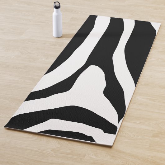 Zebra Print Stripes Pattern Yogamat (In situ)