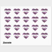 Zebra Print, Stripes, Roze Zebra, Baby shower Hart Sticker (Vel)