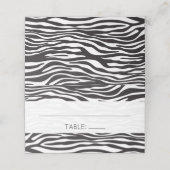 Zebra Print, Stripes, zwart en wit, bruiloft (Buitenkant ongevouwen)